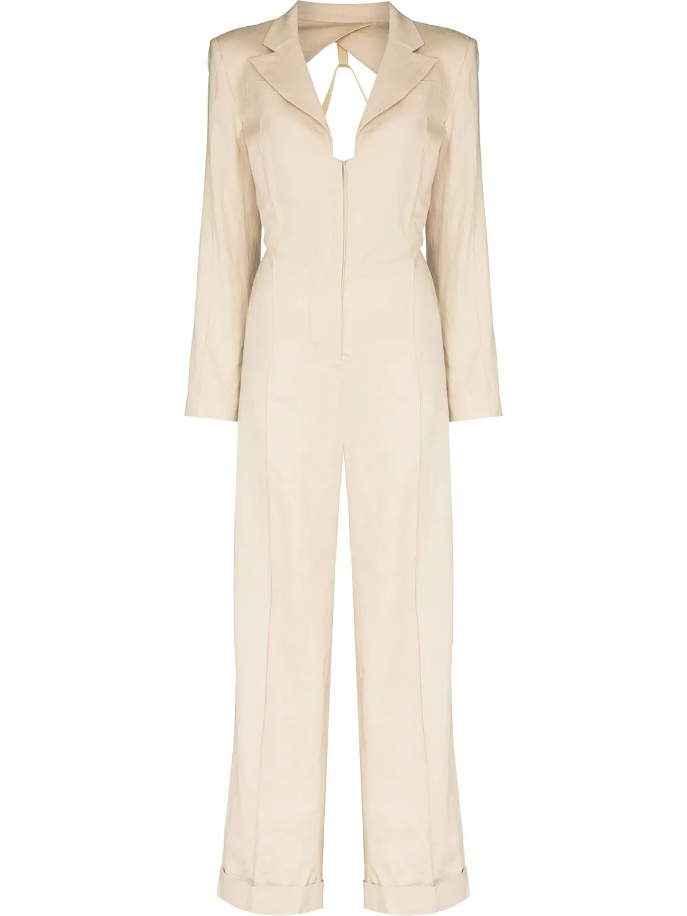 Beige 'la Combinaison Costume' Jumpsuit In Neutrals