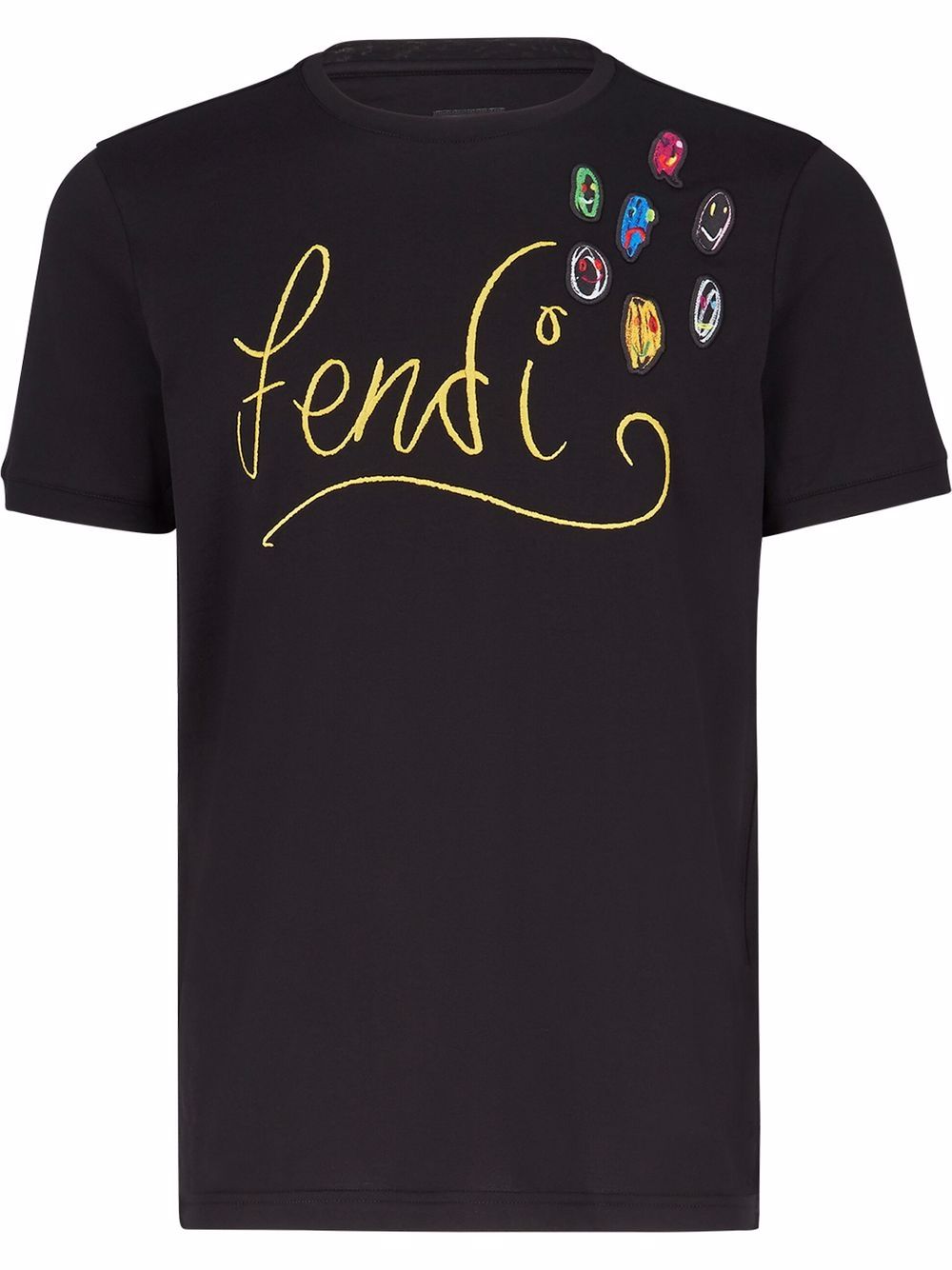 фото Fendi футболка с вышитым логотипом