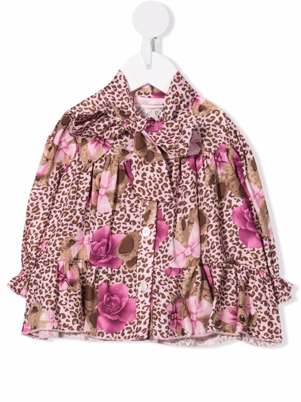 

Miss Blumarine blusa de seda con varios estampados - Rosado