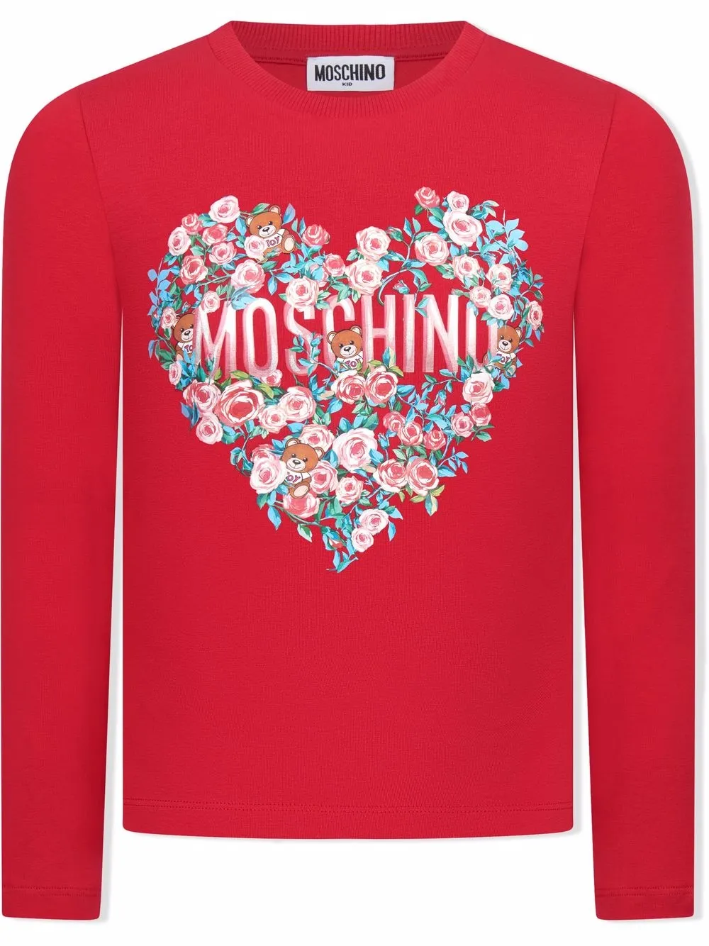 фото Moschino kids топ с длинными рукавами и логотипом