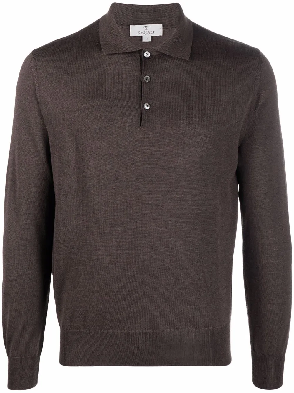 

Canali long-sleeved polo shirt - Brown