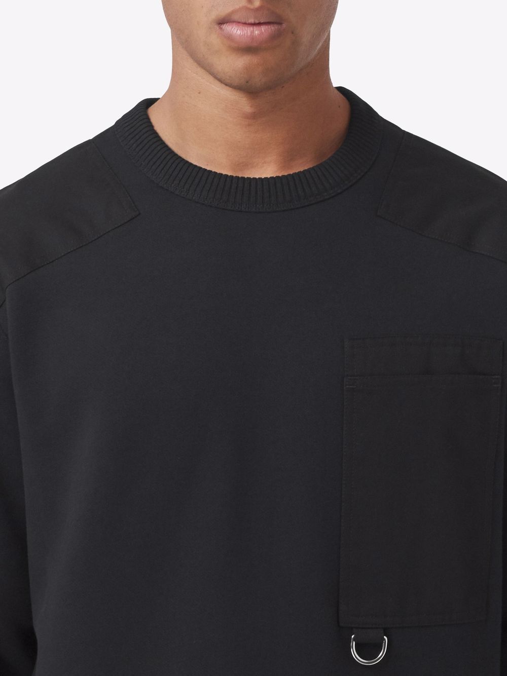 Burberry contrast panel cotton sweatshirt