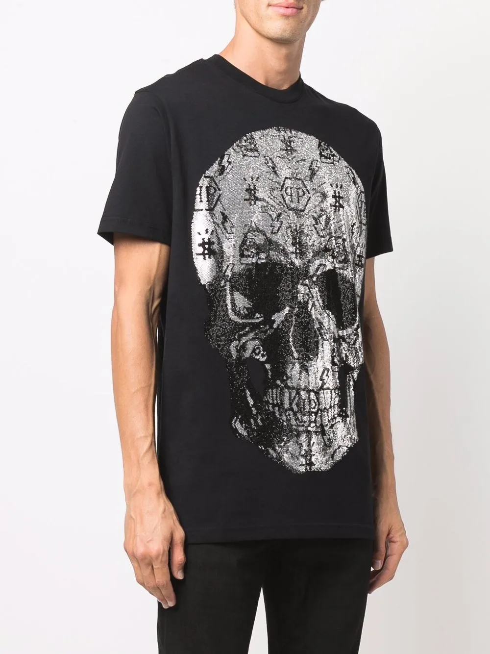 фото Philipp plein футболка с декором skull