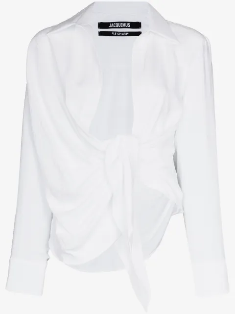 Jacquemus camisa La Chemise Bahia drapeada