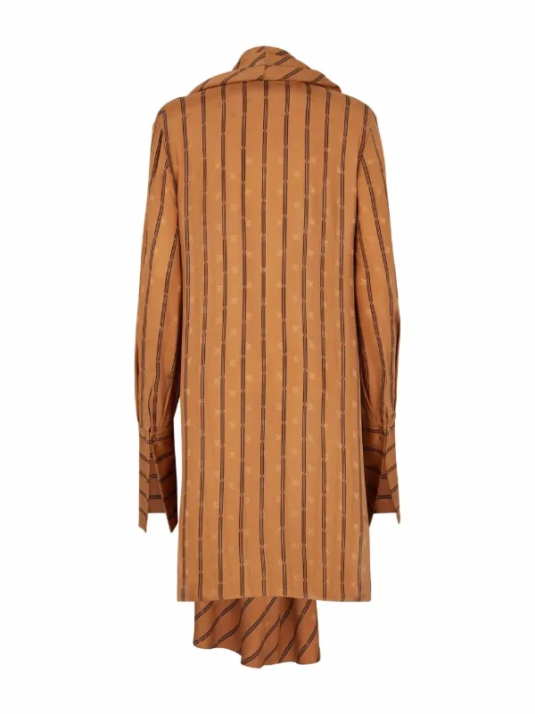 FENDI カリグラフィー FFロゴカフス シルククレープ シアーブラウス 40 Fendi カーリグラフィ シルクドレス 通販 - FARFETCH