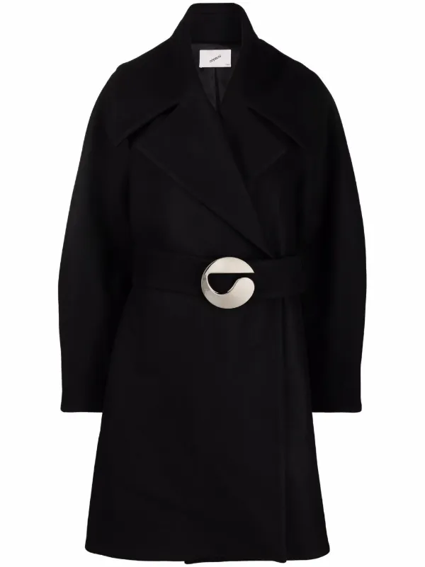 mango venus coat black