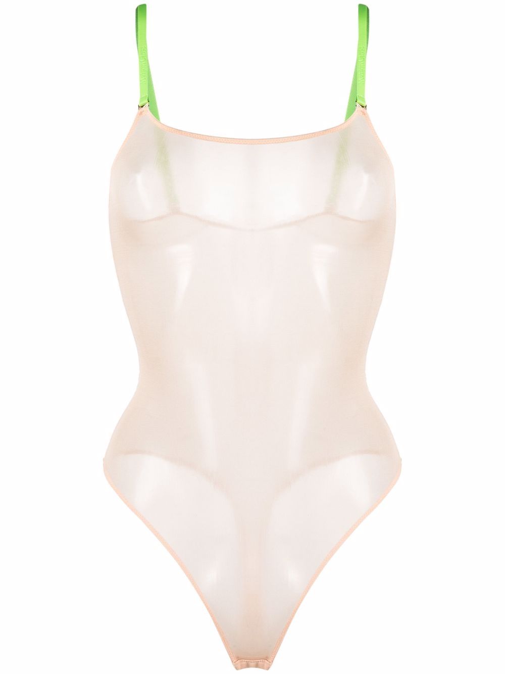 Image 1 of Maison Close contrast-strap mesh bodysuit