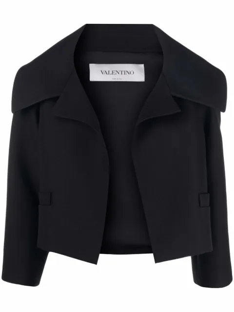 Valentino Garavani chamarra corta con cuello oversize
