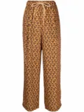 Neul patterned drawstring trousers - Orange