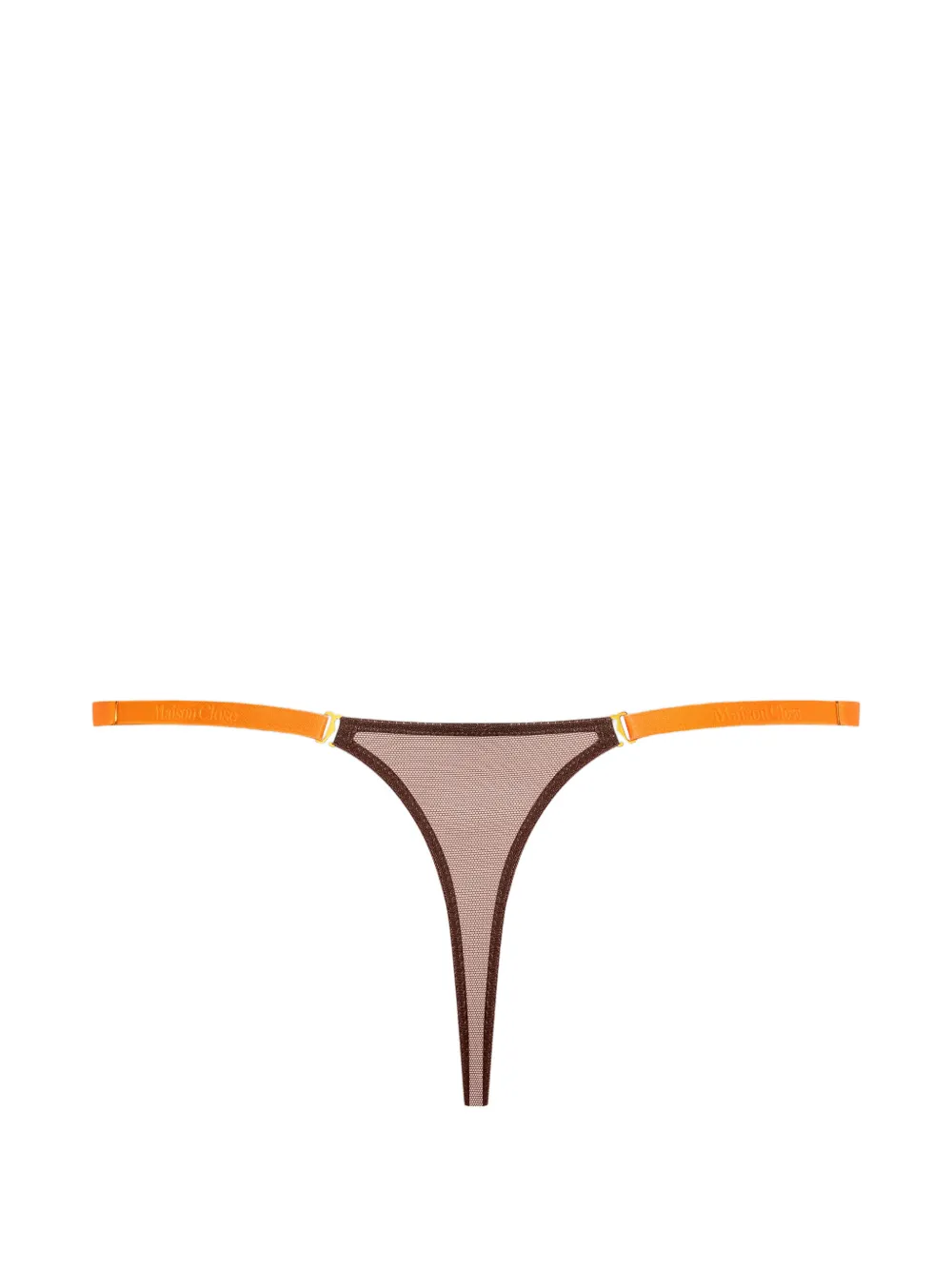  Maison Close Mini Corps à Corps Tanga Aus Mesh   Braun 