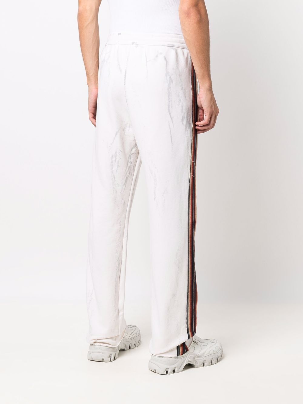 Shop Alchemist Distressed Tracksuit Bottoms In Weiss