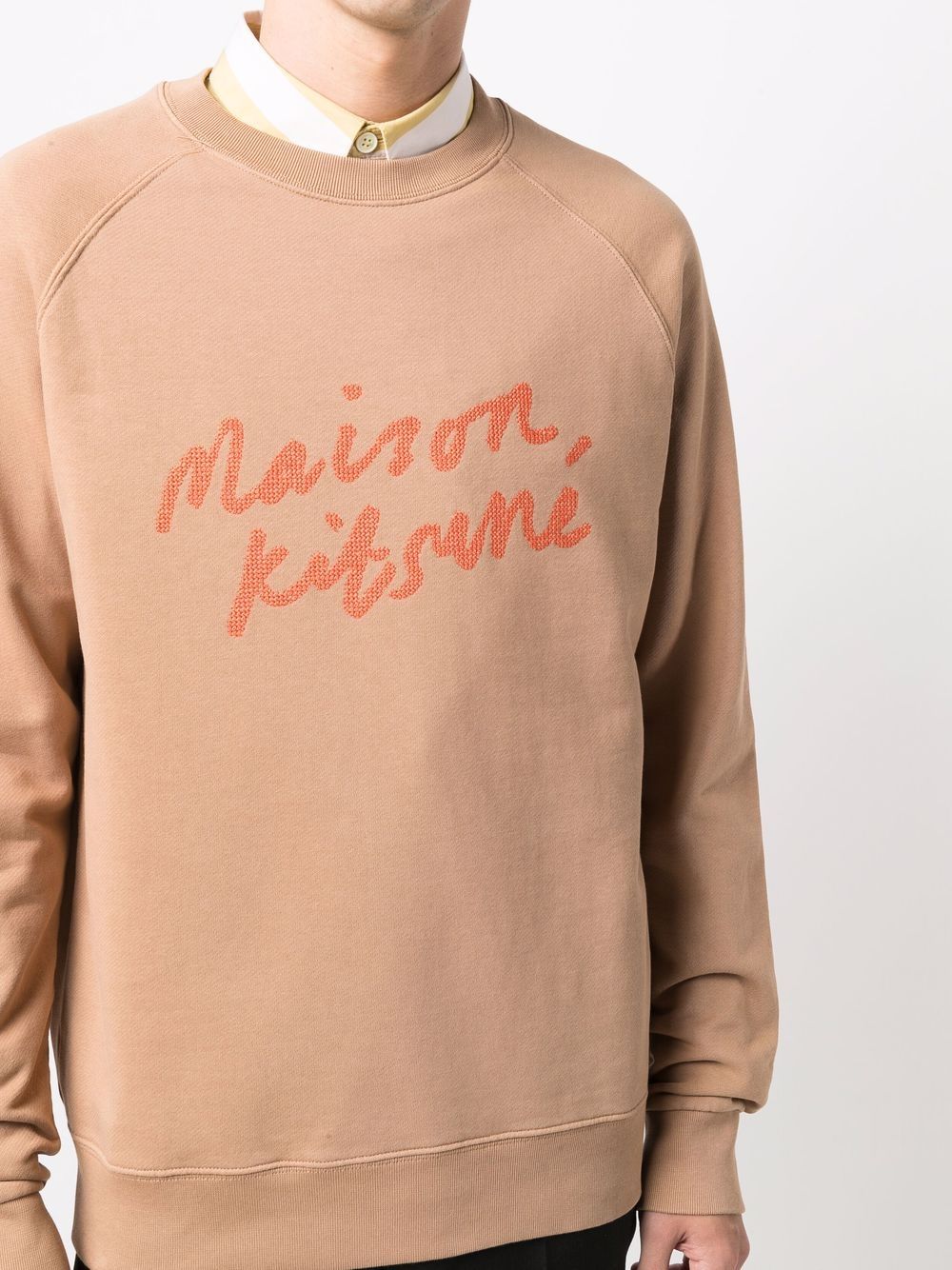 фото Maison kitsuné толстовка с фактурным логотипом