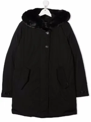 Nero Piumino con cappuccio Farfetch Uomo Abbigliamento Cappotti e giubbotti Soprabiti Parka 