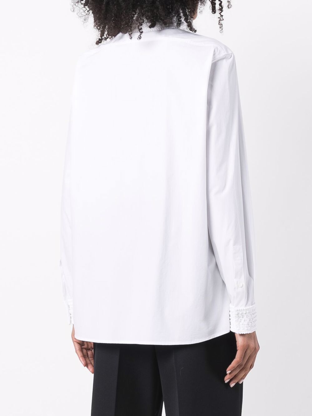 Valentino Embellished Collar Shirt In Weiss | ModeSens