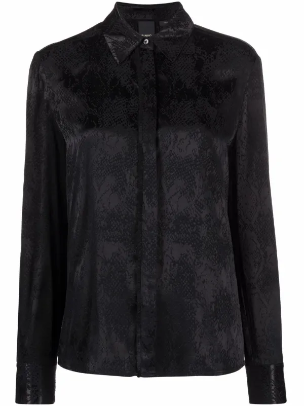 snakeskin button up shirt womens