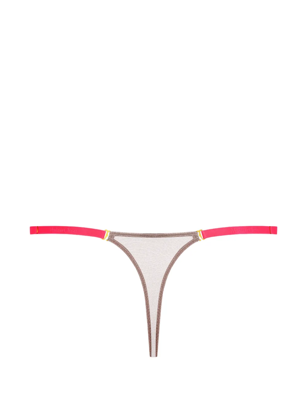  Maison Close Mini Corps à Corps Tanga Aus Mesh   Braun 