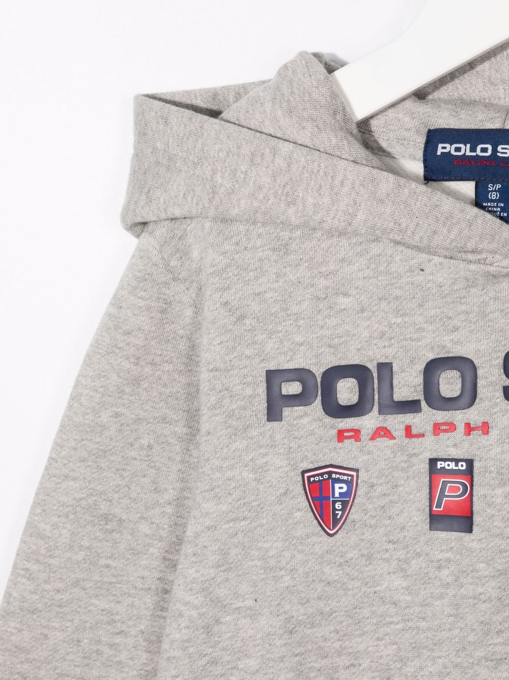 Shop Ralph Lauren Embroidered-logo Hoodie In Grey