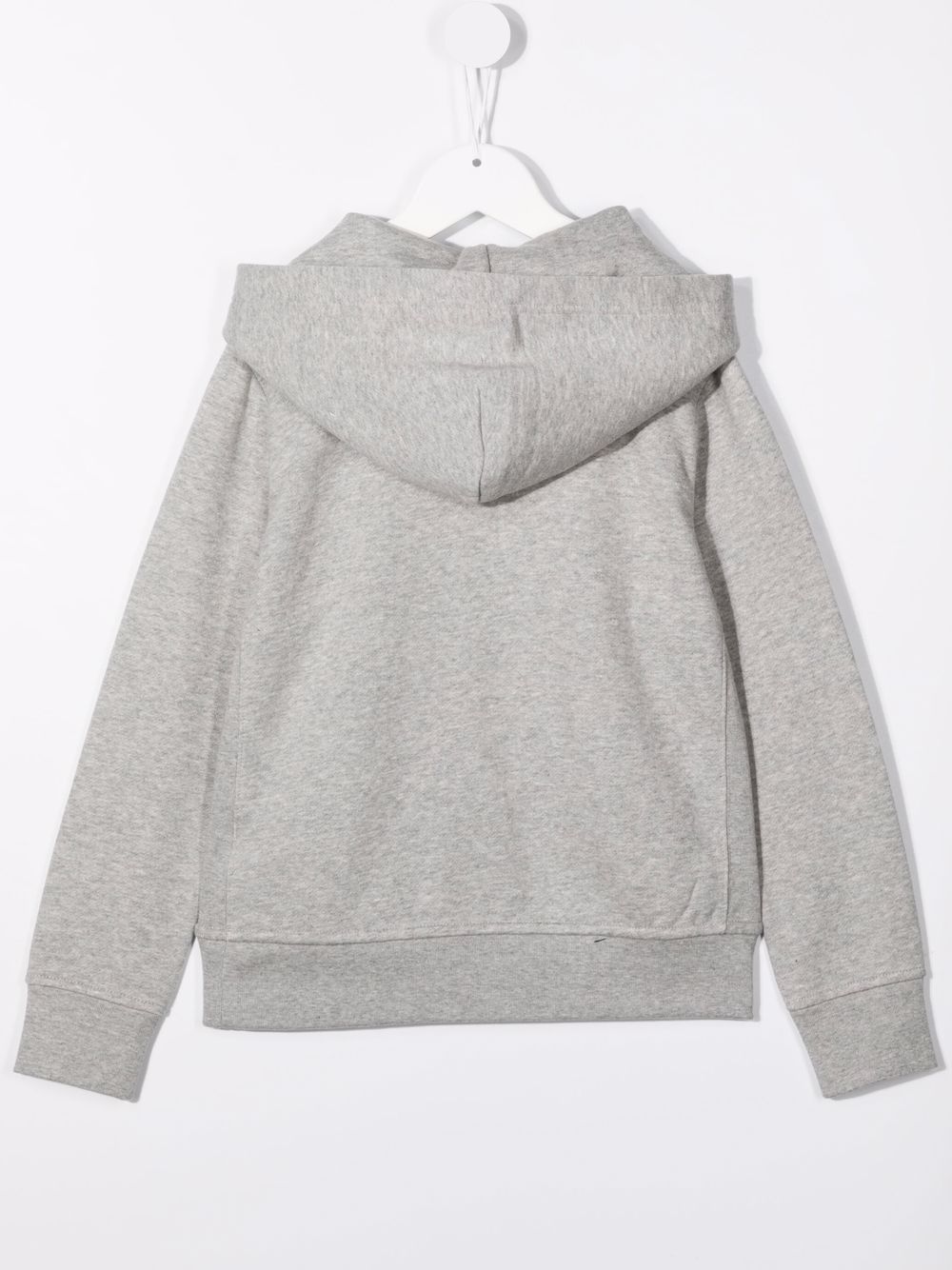 Shop Ralph Lauren Embroidered-logo Hoodie In Grey