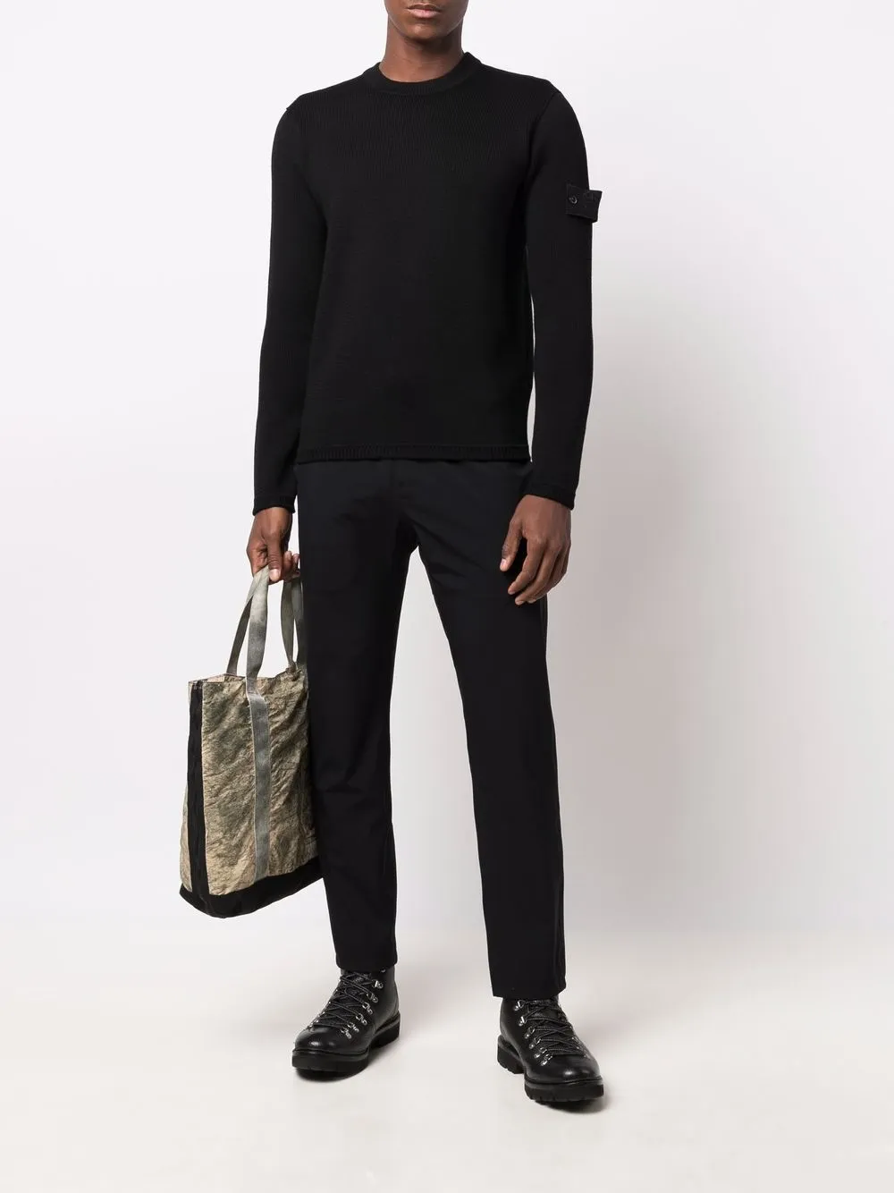 pullover mit kompass am arm