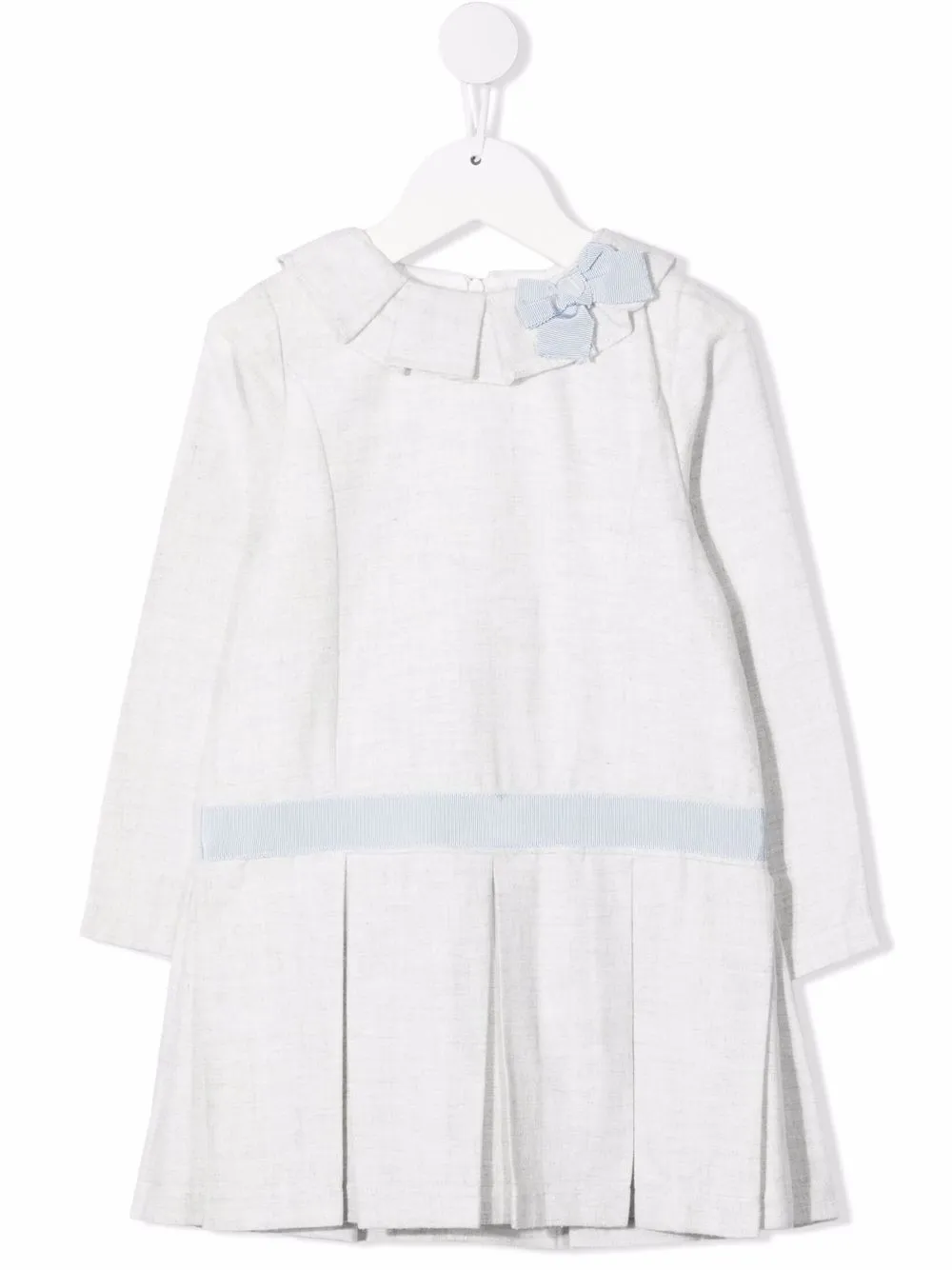 

Patachou bow-detailed box-pleat dress - Grey