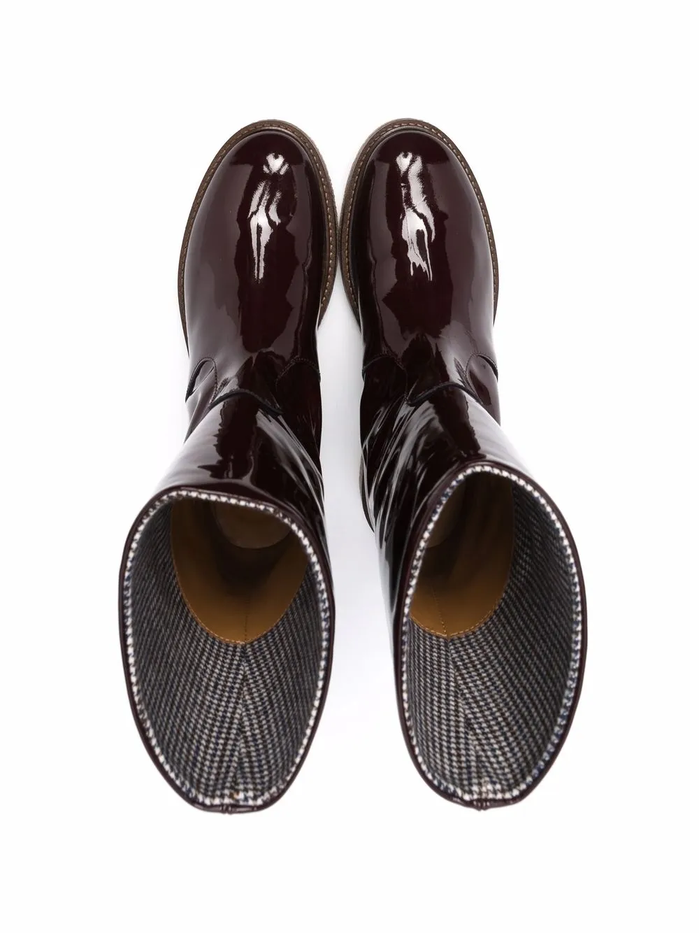 Bonpoint Polished-finish Boots In 红色