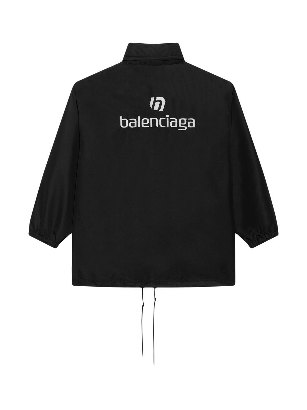 Balenciaga Regenjas met logoprint - Zwart