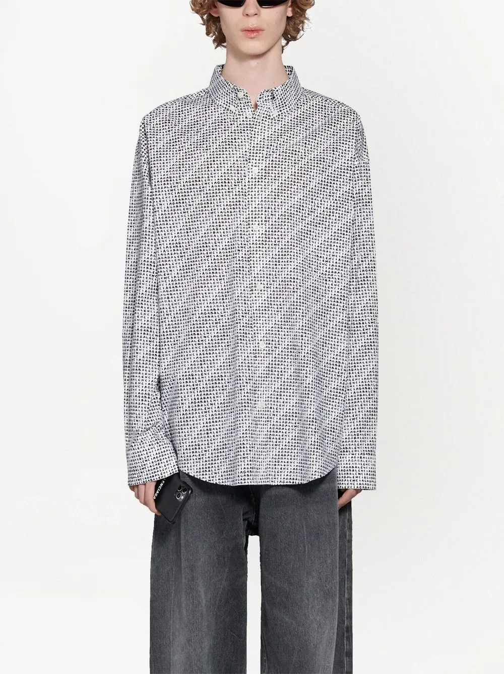Balenciaga Overhemd met logoprint - Wit