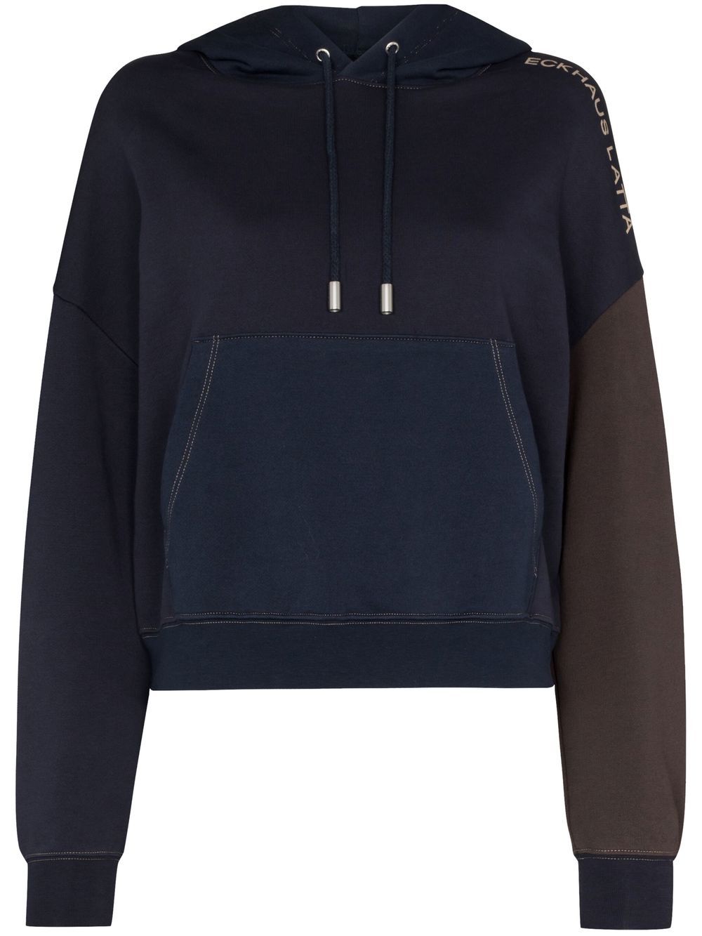 Eckhaus Latta Panelled Cotton Hoodie - Farfetch