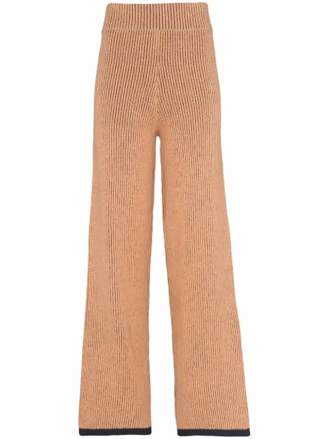 Eckhaus Latta بنطال 'بيكسل' بقصة واسعة وحياكة مضلعة
