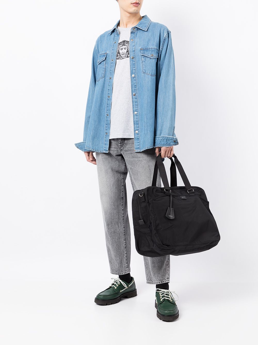 фото Agnès b. logo patch holdall