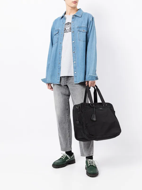 Agnès logo-patch Duffle Bag Black FARFETCH AO