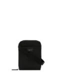 agnès b. logo-patch messenger bag - Black