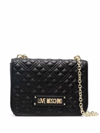 Love Moschino Quilted Logo Shoulder Bag - Farfetch