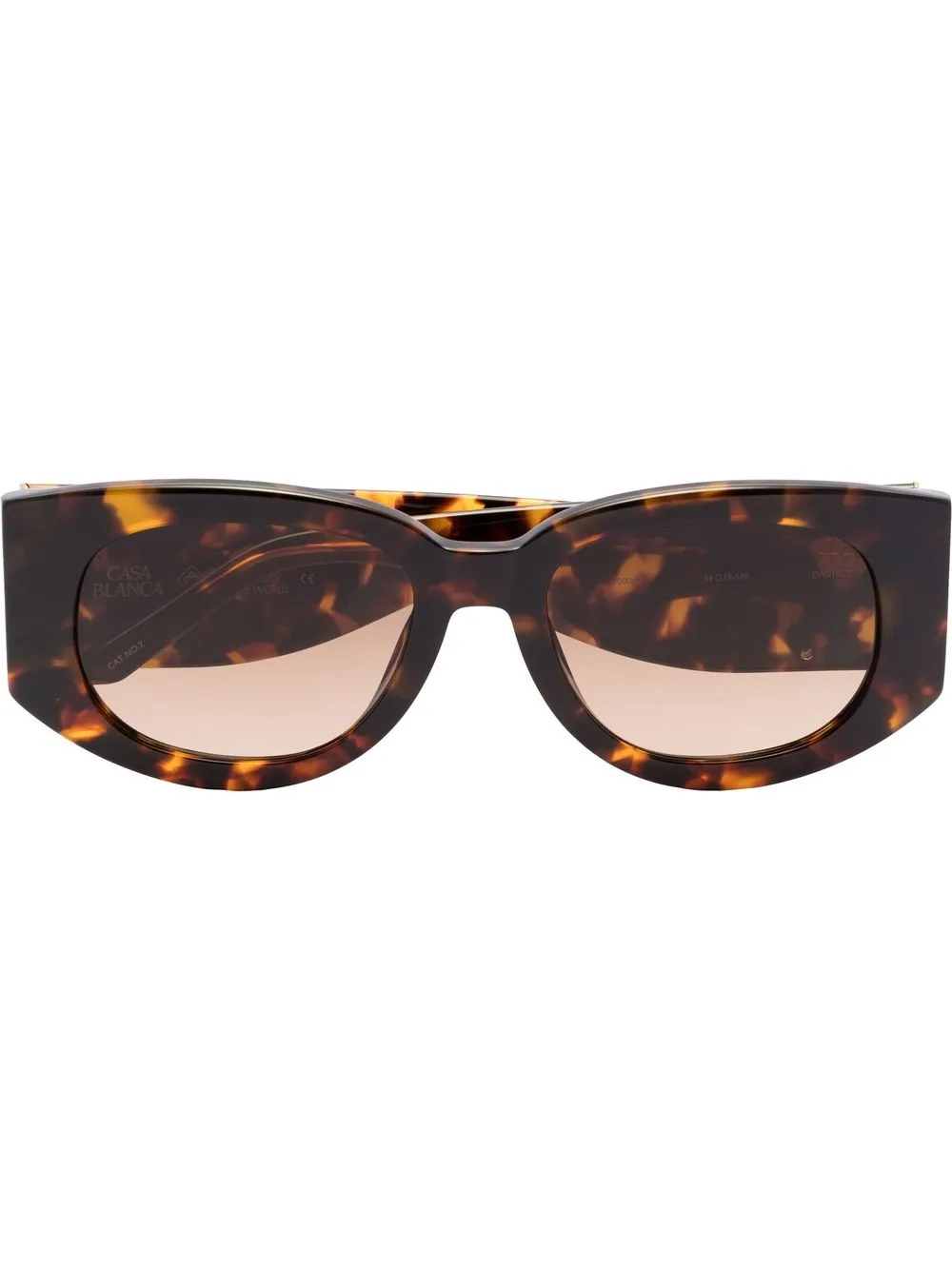 

Casablanca tortoiseshell oval frame sunglasses - Brown