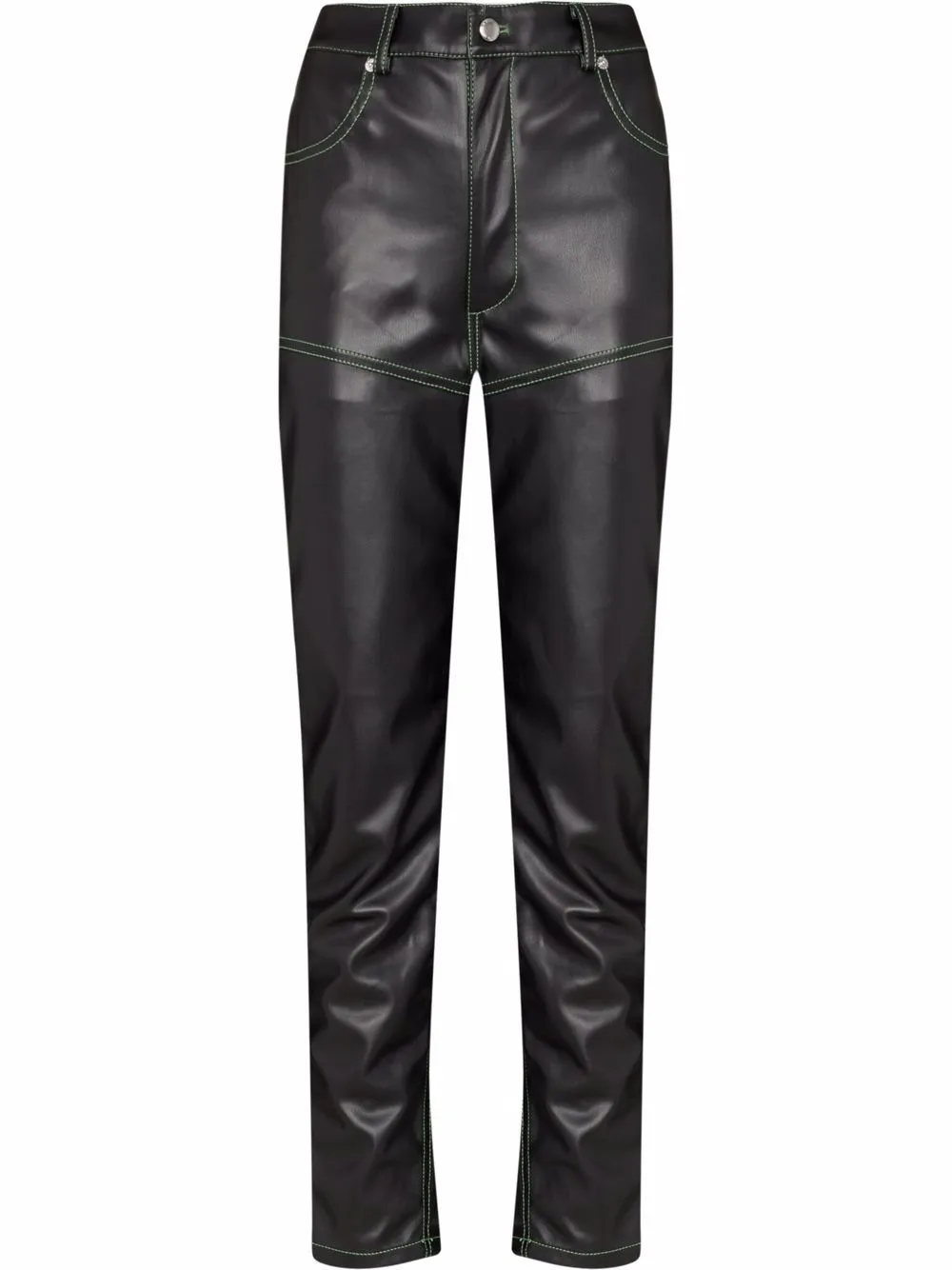 

Eckhaus Latta pantalones lisos con costuras en contraste - Negro