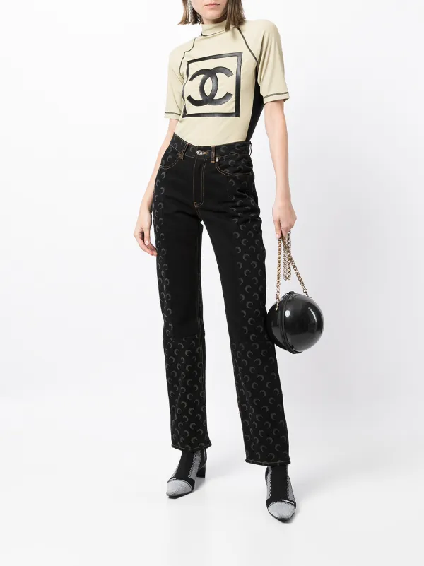 CHANEL Pre-Owned 2003 Sports CC Patch T-shirt | White | FARFETCH