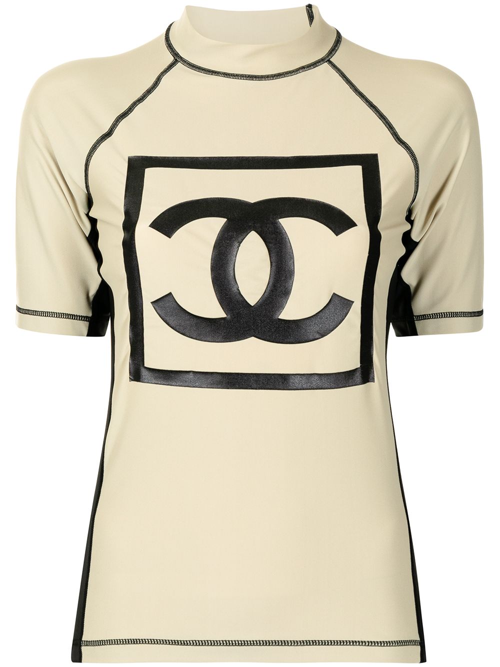Image 1 of CHANEL Pre-Owned 2003 Sports CC patch T-shirt