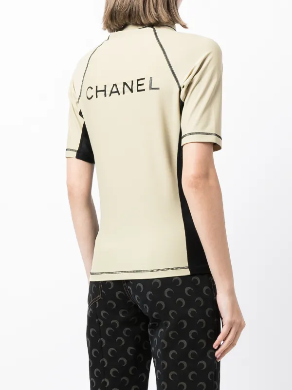 CHANEL Pre-Owned 2003 Sports CC Patch T-shirt | White | FARFETCH