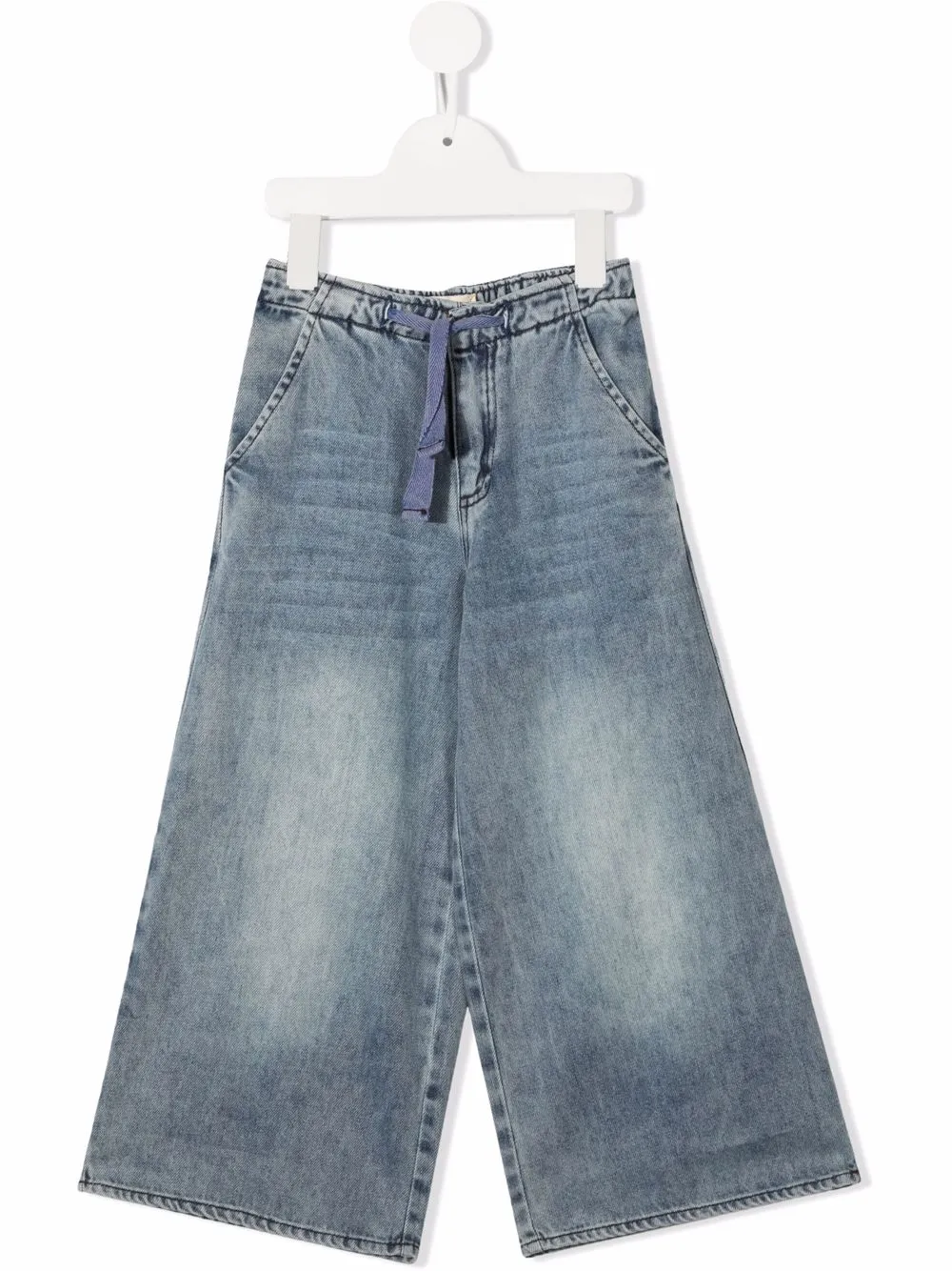 

Longlivethequeen jeans anchos con efecto descolorido - Azul