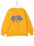 Tiny Cottons slogan organic cotton sweatshirt - Yellow