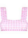 EPHEMERA gingham bikini top - Pink