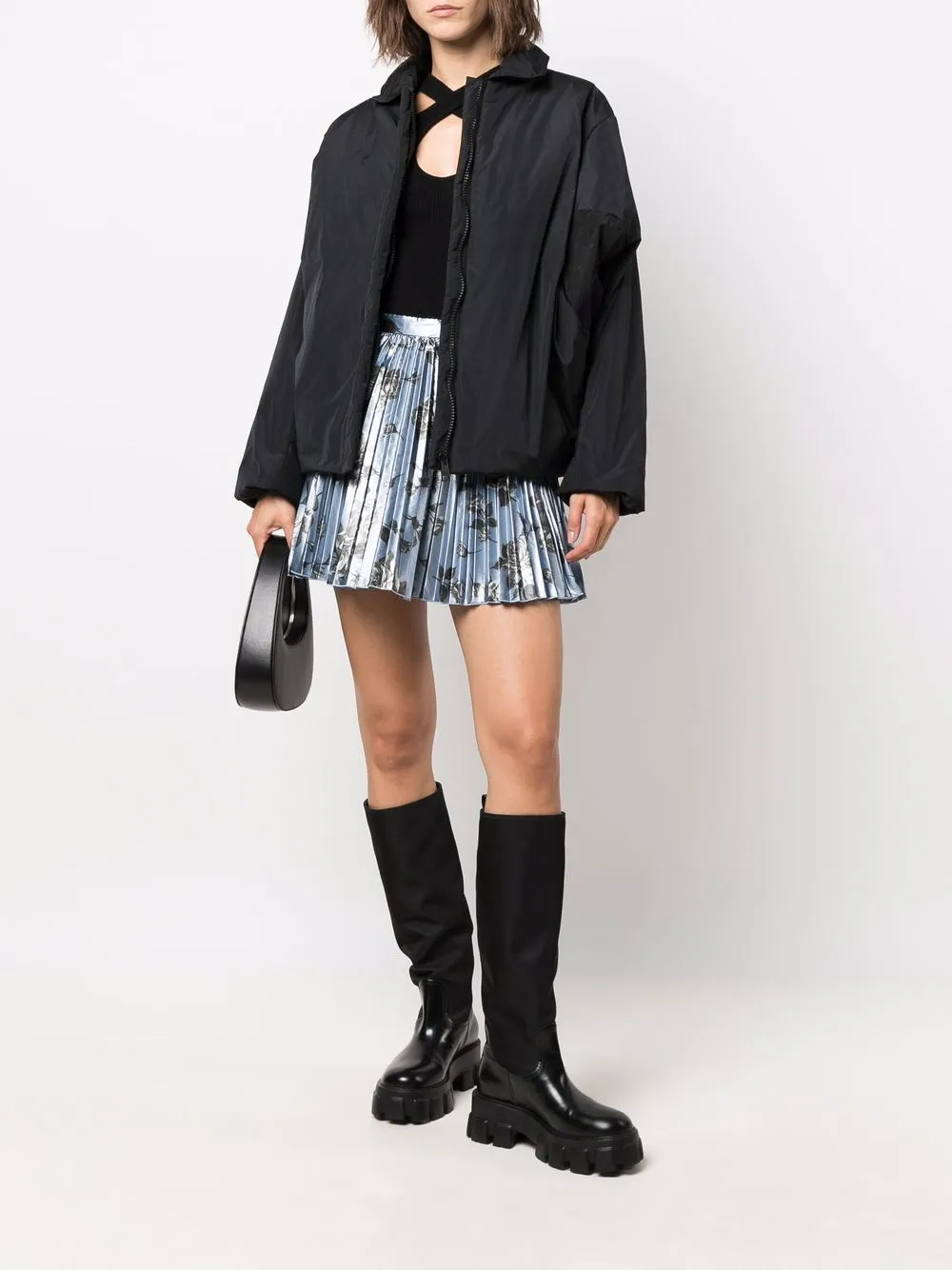 фото Red valentino куртка со вставкой из тюля пуэн-деспри