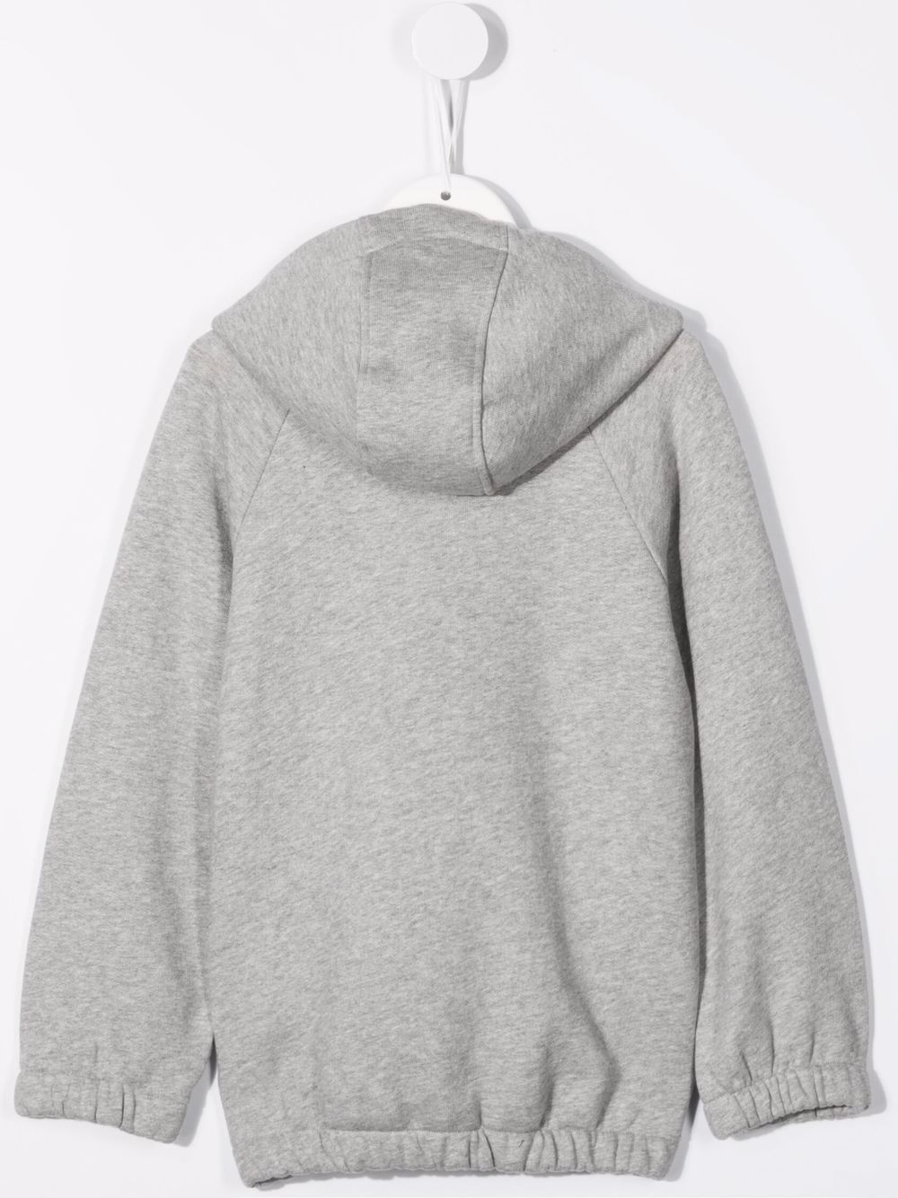 Shop Mini Rodini Peace Dove-patch Half-zip Hoodie In Grey