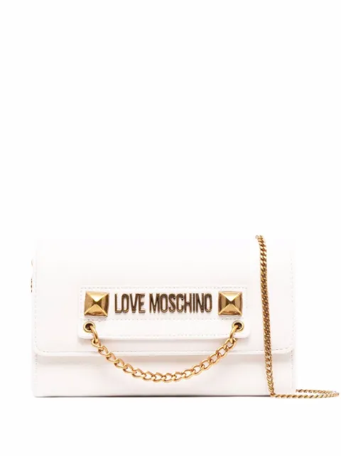 Love Moschino Bolsa transversal com placa de logo