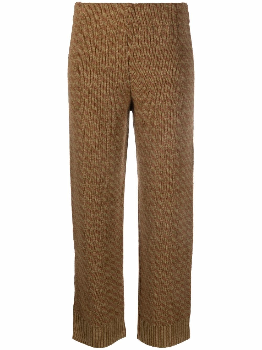 Jejia jacquard-knit cropped trousers