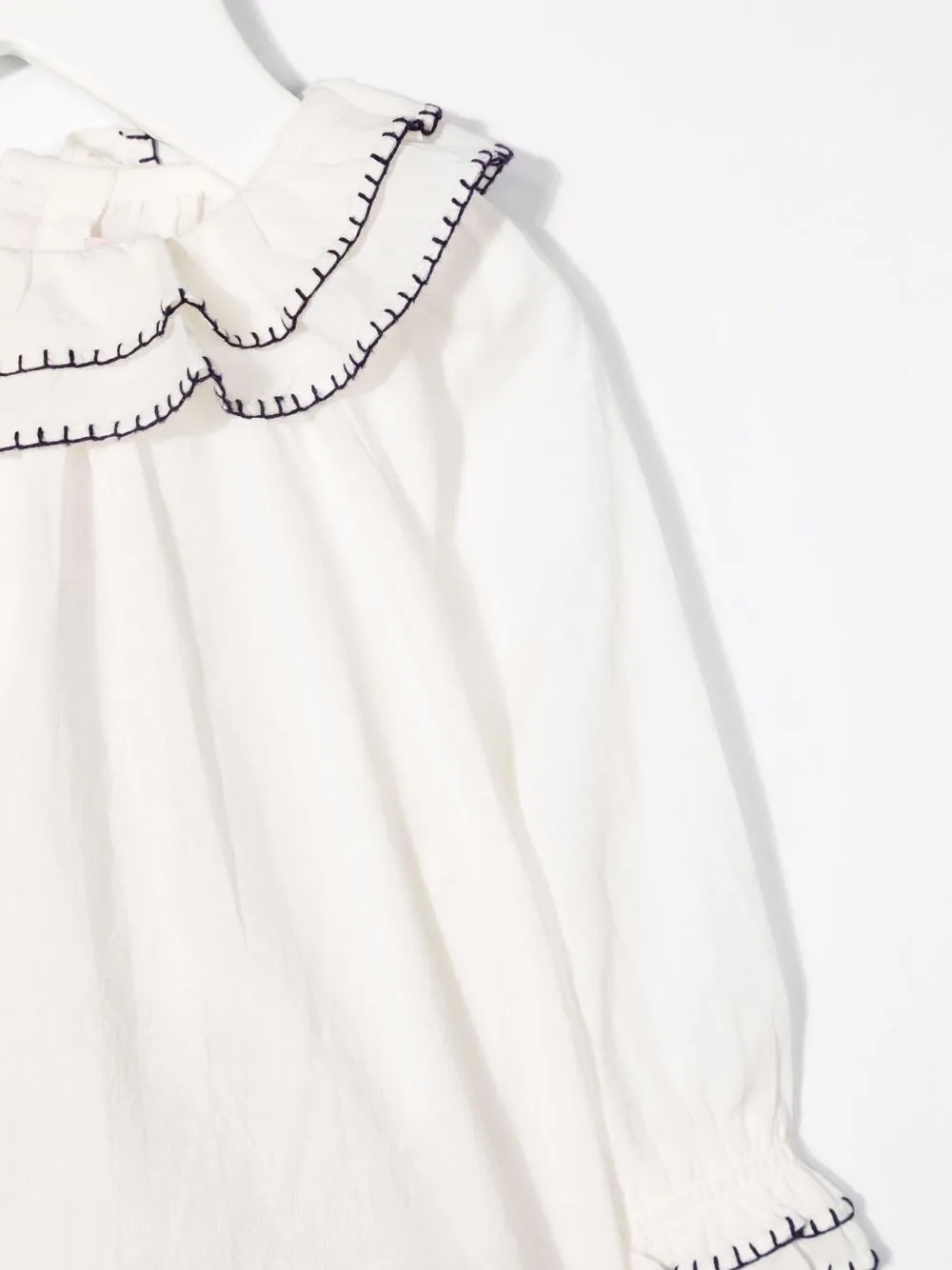 Bonpoint Whipstitch-trim Blouse In 白色