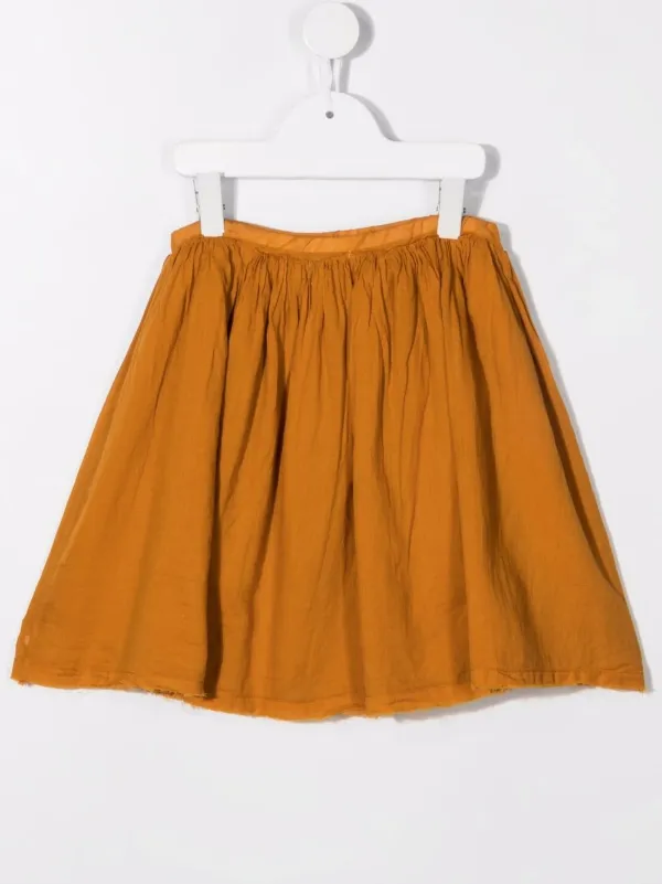 Mini pleated skirt yellow best sale