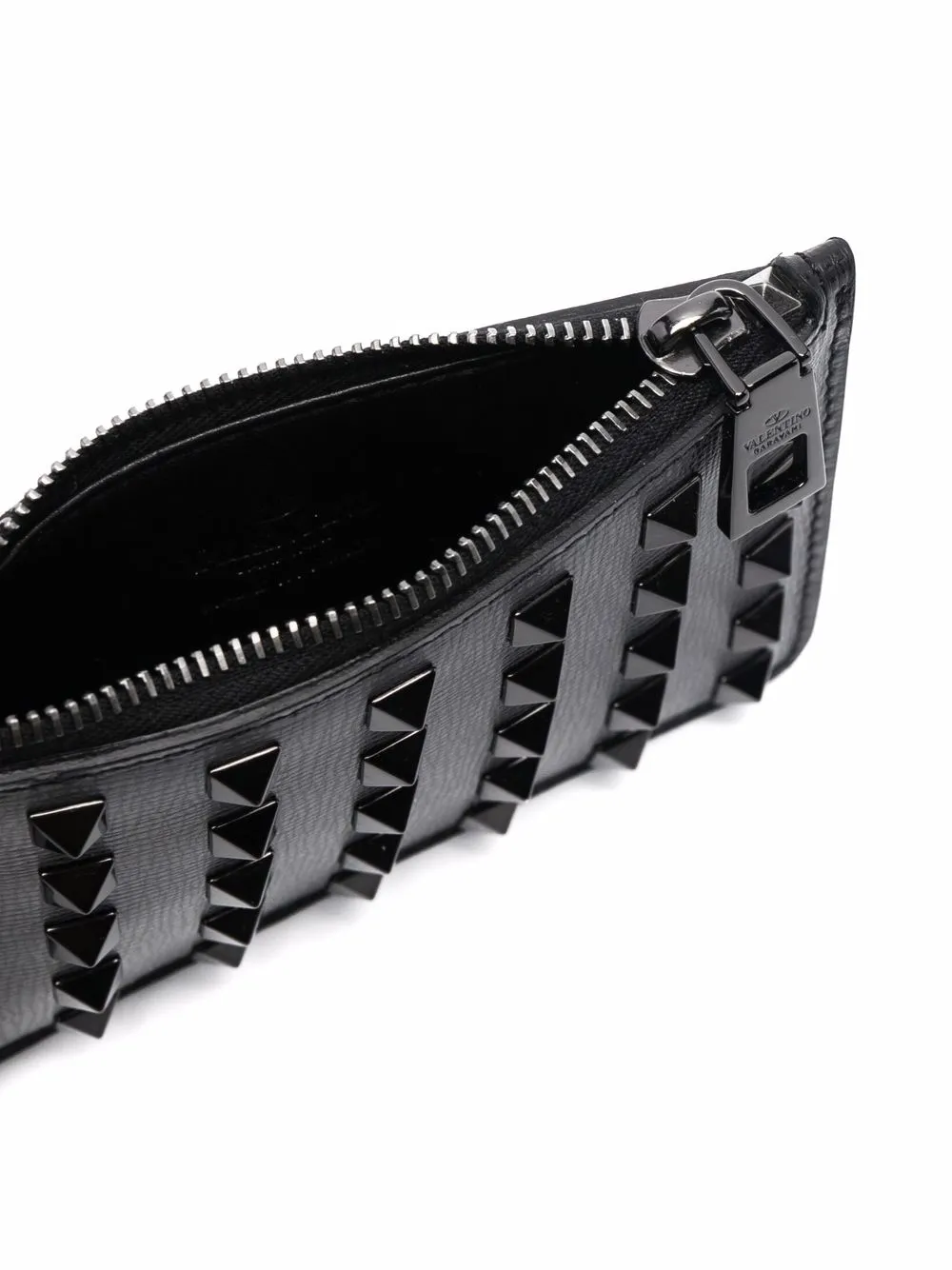 Valentino Rockstud-embellished Cardholder In Black