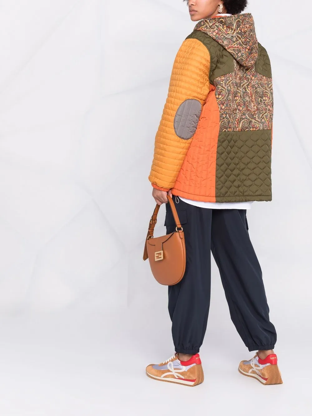 фото Etro стеганая толстовка в технике пэчворк