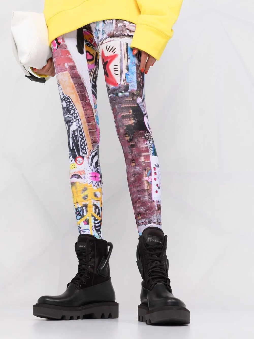 R13 PATTERNED SKINNY-CUT LEGGINGS